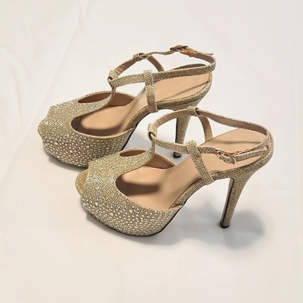 Glitter Platform High Heels